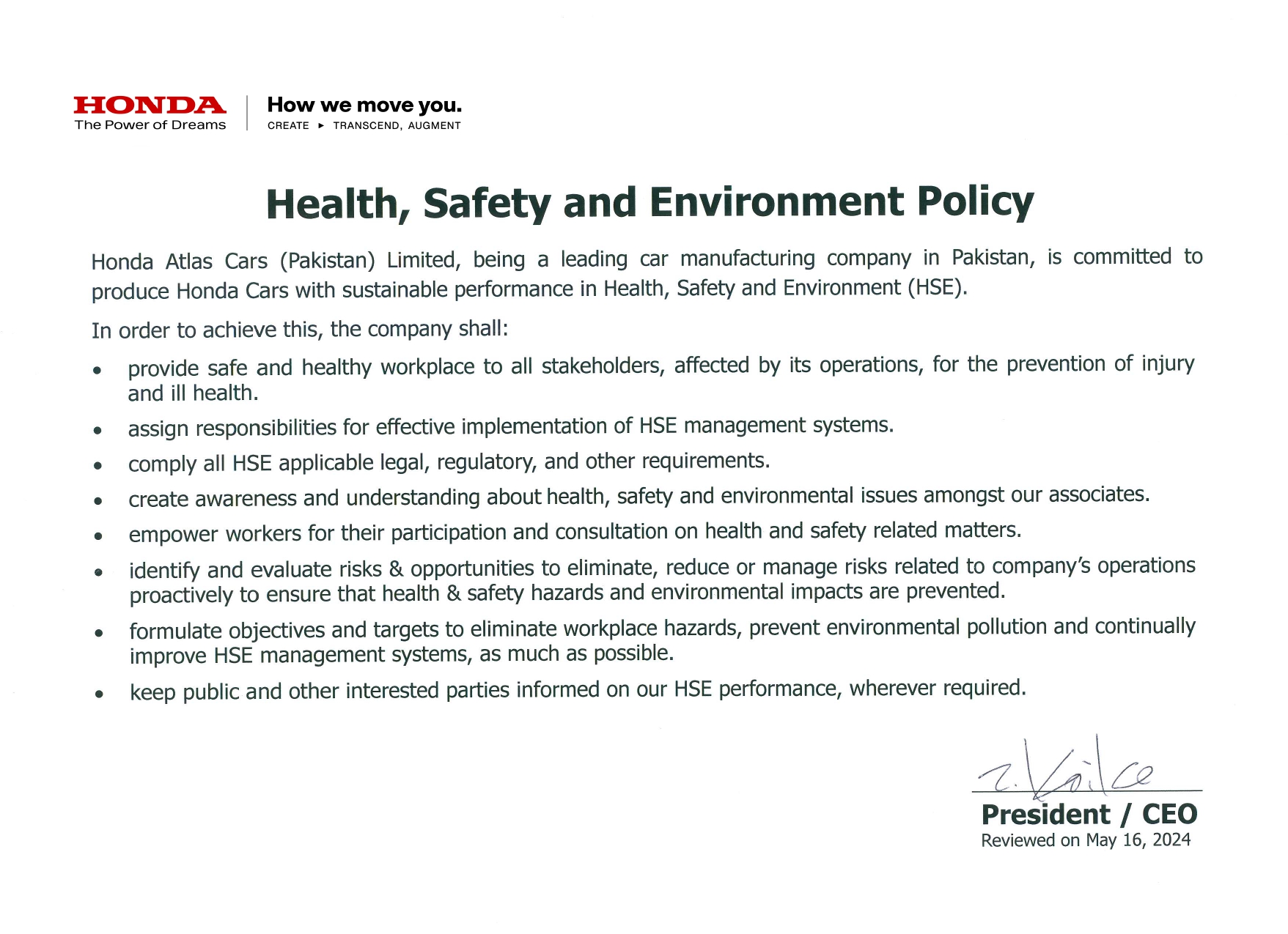 Quality Policy